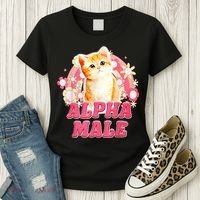 Alpha Male Cat Kitten Funny Women's T-Shirt thumb 3