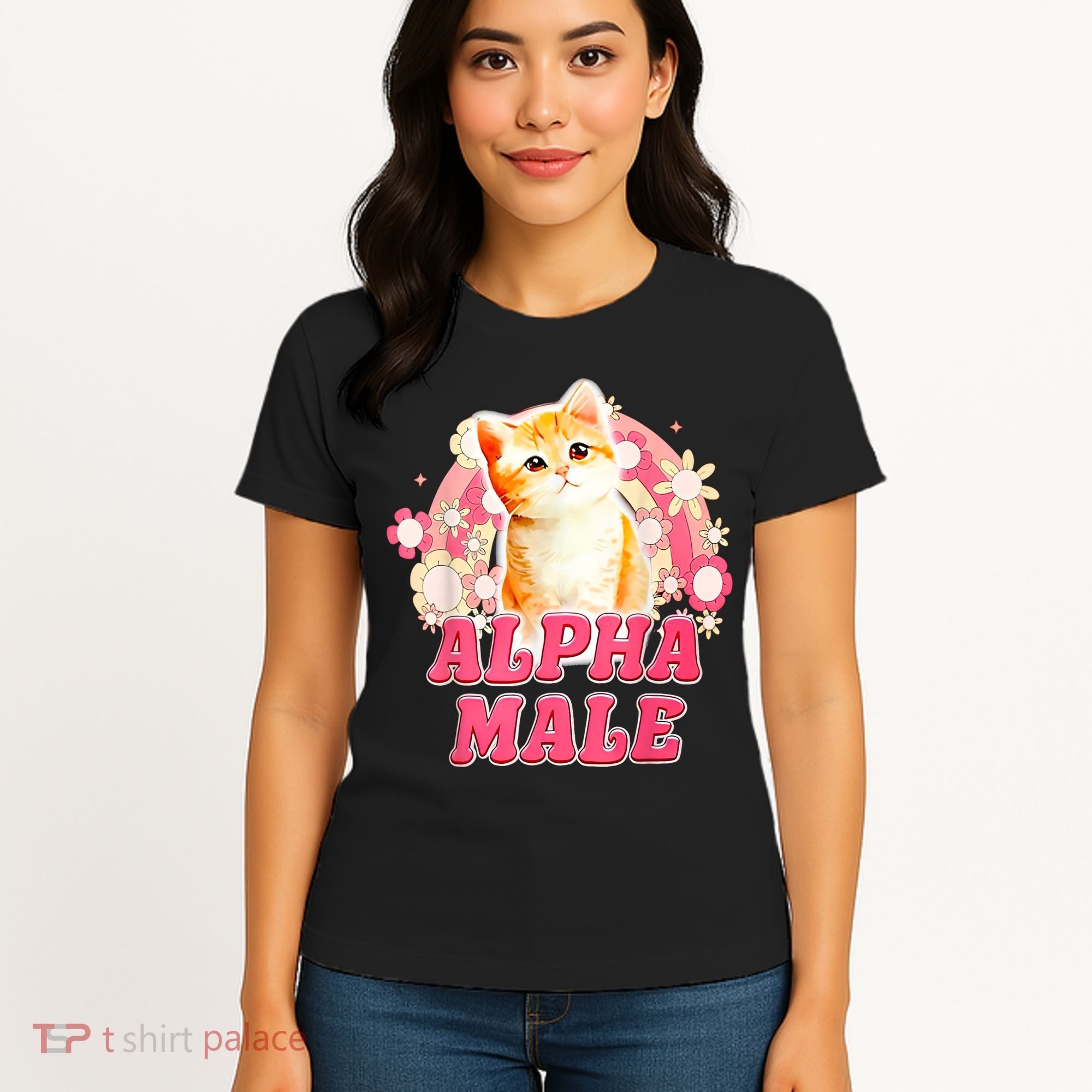 Alpha Male Cat Kitten Funny Women's T-Shirt