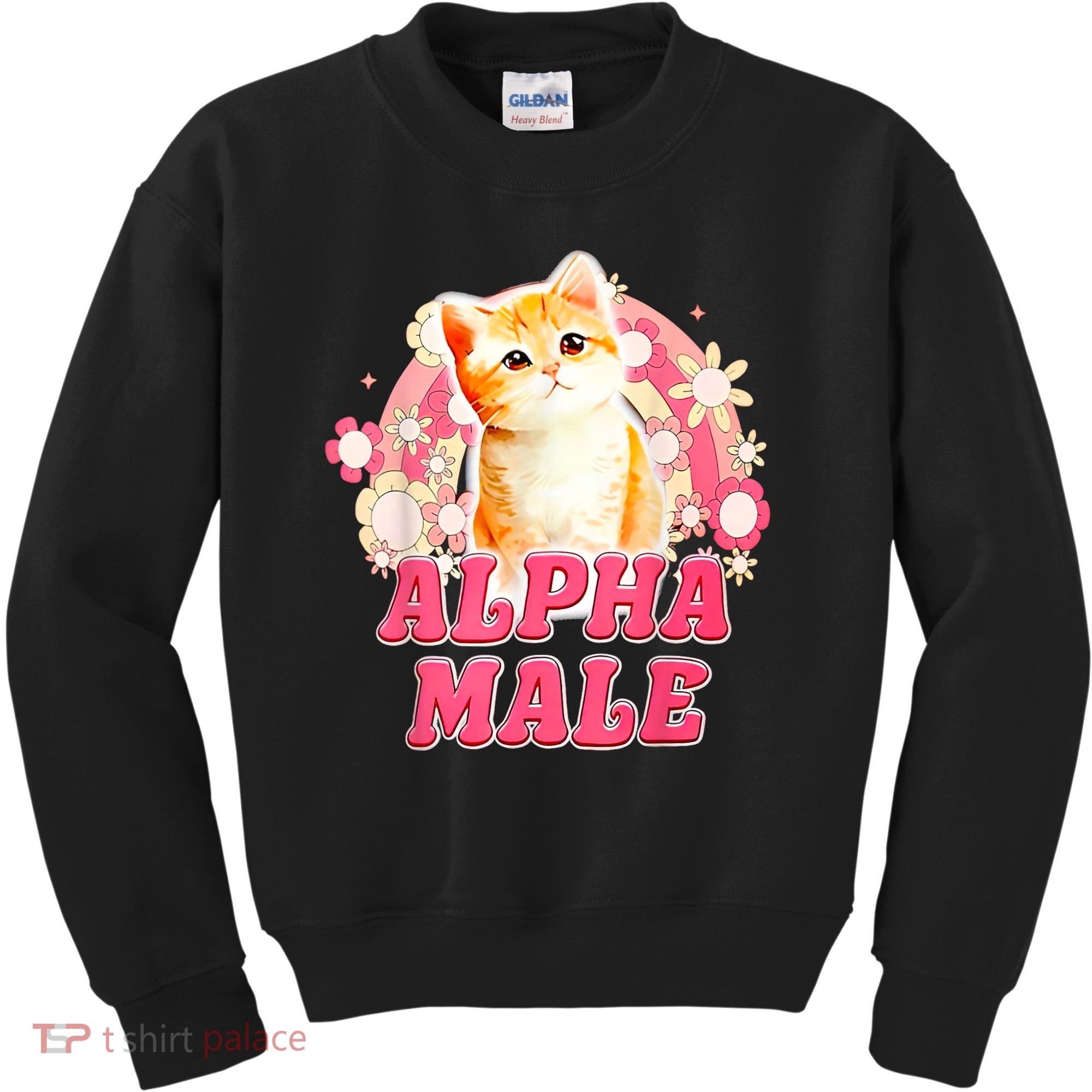 Alpha Male Cat Kitten Funny Kids Sweatshirt