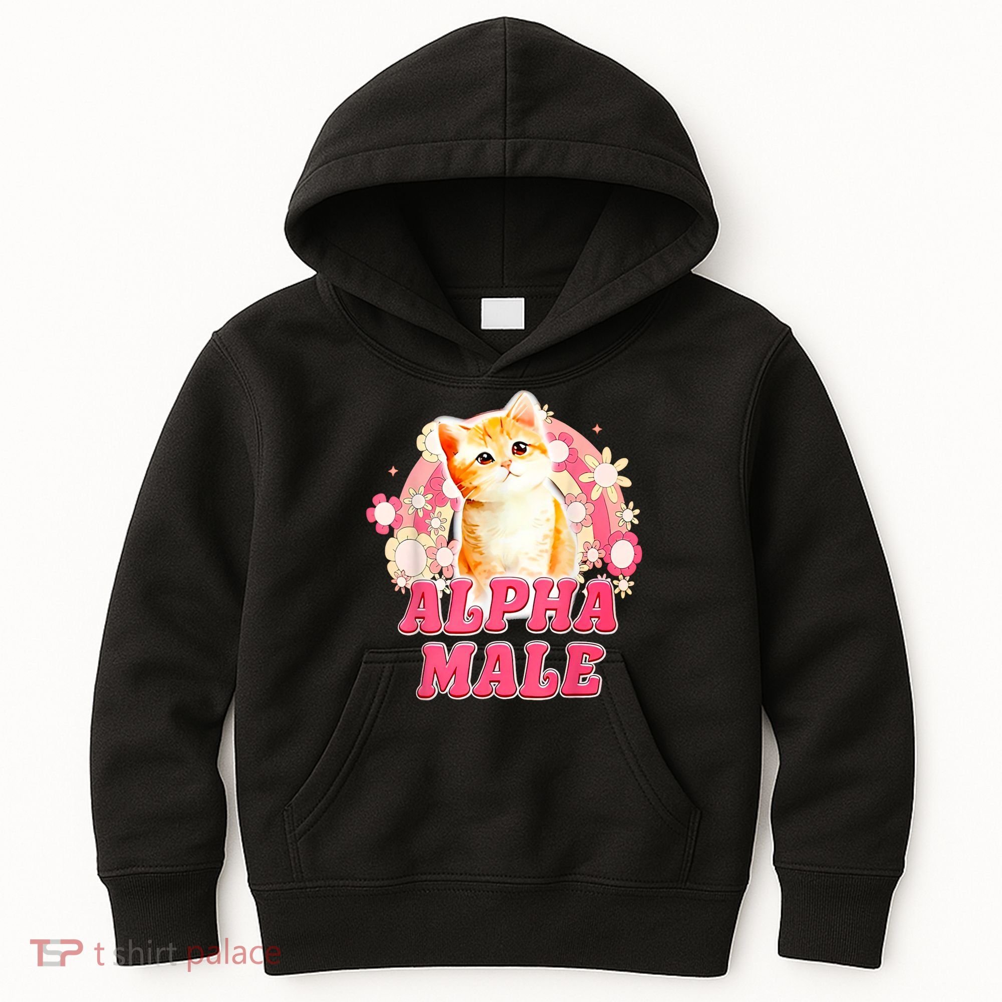 Alpha Male Cat Kitten Funny Kids Hoodie
