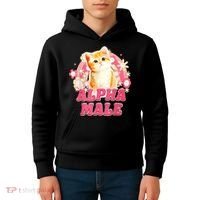 Alpha Male Cat Kitten Funny Kids Hoodie thumb 4