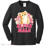 Alpha Male Cat Kitten Funny Kids Long Sleeve Shirt thumb 0