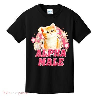 Alpha Male Cat Kitten Funny Kids T-Shirt