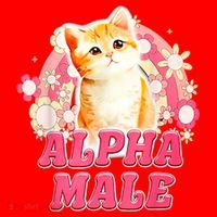 Alpha Male Cat Kitten Funny Santa Hat thumb 1