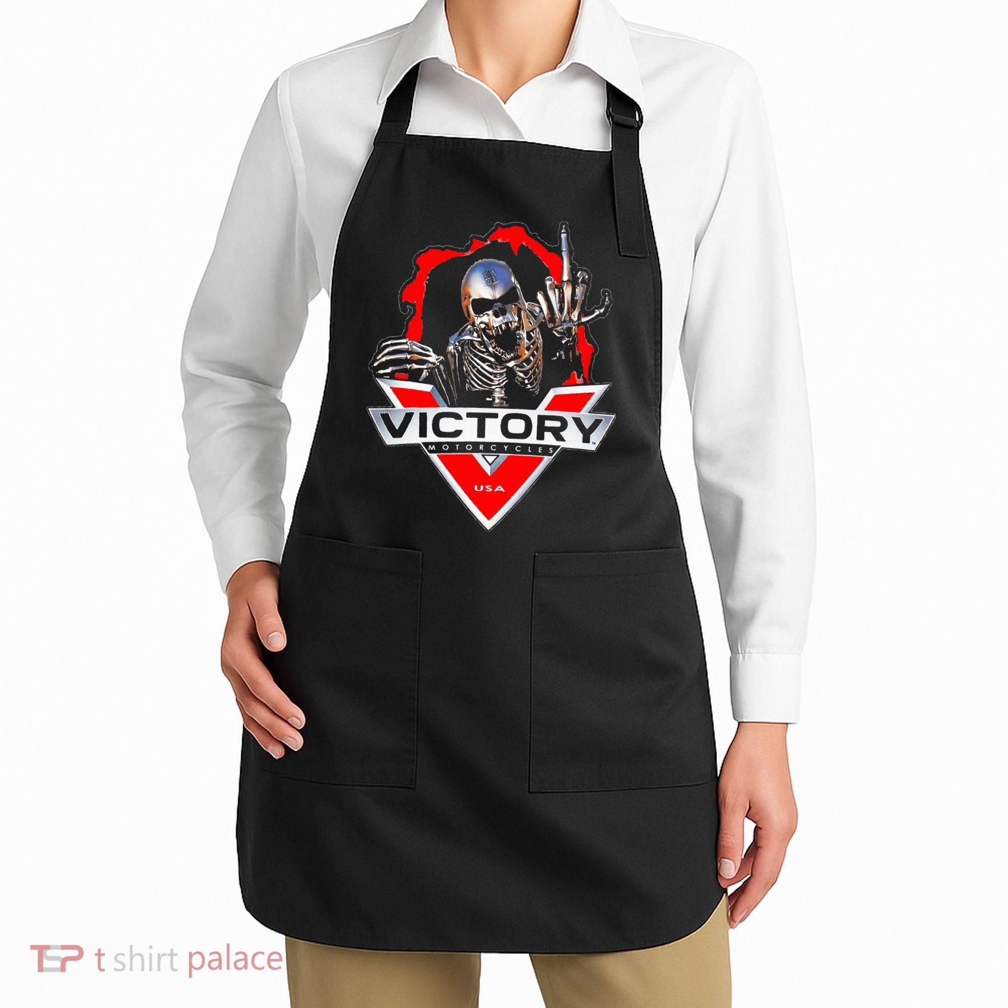 American Motor Cycles Victory Usa Skeleton Apron