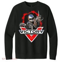 American Motor Cycles Victory Usa Skeleton V.I.T. Fleece Crew Sweatshirt thumb 0