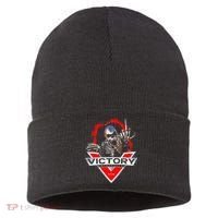 American Motor Cycles Victory Usa Skeleton Sustainable Knit Beanie thumb 0