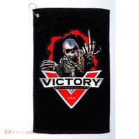 American Motor Cycles Victory Usa Skeleton Golf Towel thumb 0