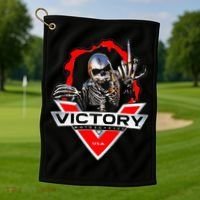 American Motor Cycles Victory Usa Skeleton Golf Towel thumb 1