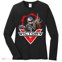 American Motor Cycles Victory Usa Skeleton Women's Long Sleeve Shirt thumb 0