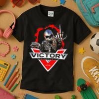 American Motor Cycles Victory Usa Skeleton Kids T-Shirt thumb 3