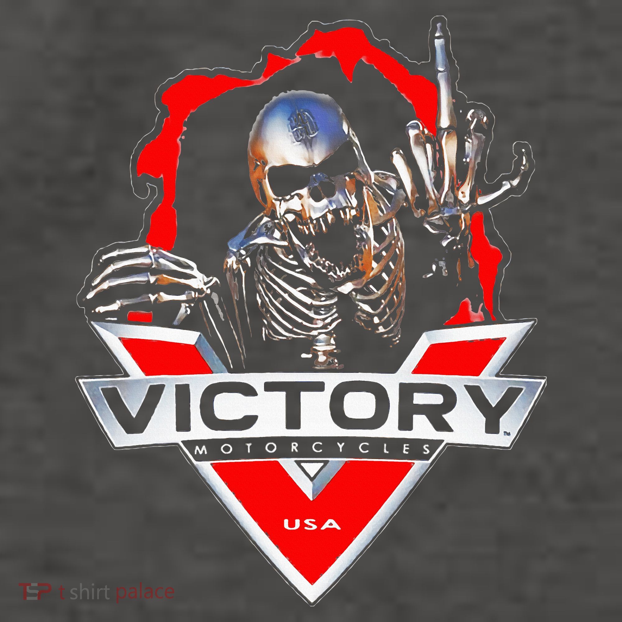 American Motor Cycles Victory Usa Skeleton Vector Backpack