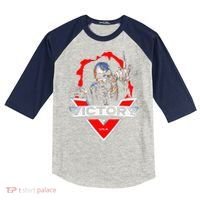 American Motor Cycles Victory Usa Skeleton Kids Colorblock Raglan Jersey thumb 0