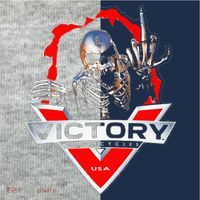 American Motor Cycles Victory Usa Skeleton Kids Colorblock Raglan Jersey thumb 2