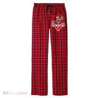 American Motor Cycles Victory Usa Skeleton Men's Flannel Plaid Pajama Pants thumb 0