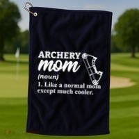 Archery Mom Definition Arrow Bow Hunting Golf Towel thumb 1