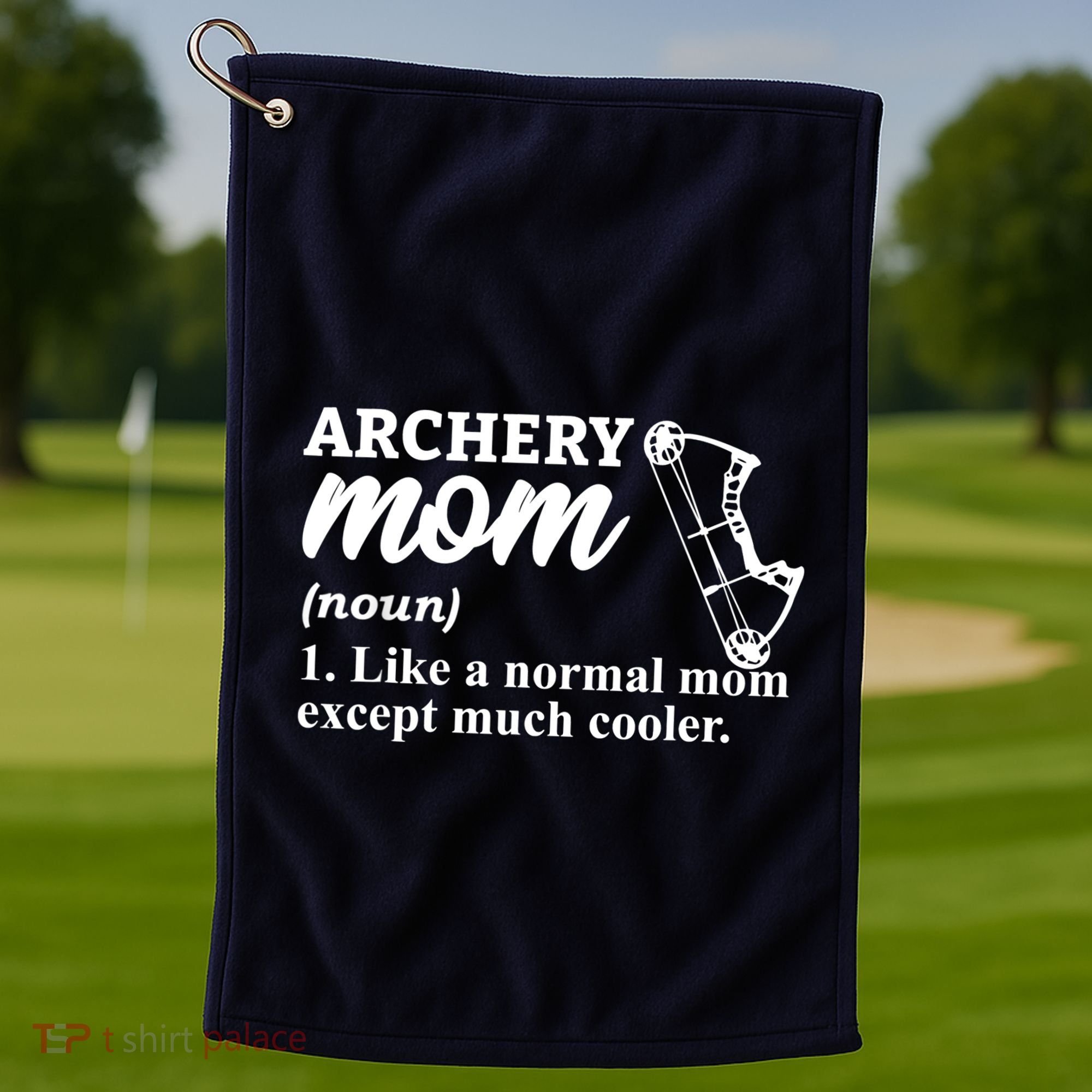 Archery Mom Definition Arrow Bow Hunting Golf Towel