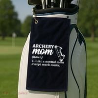 Archery Mom Definition Arrow Bow Hunting Golf Towel thumb 2