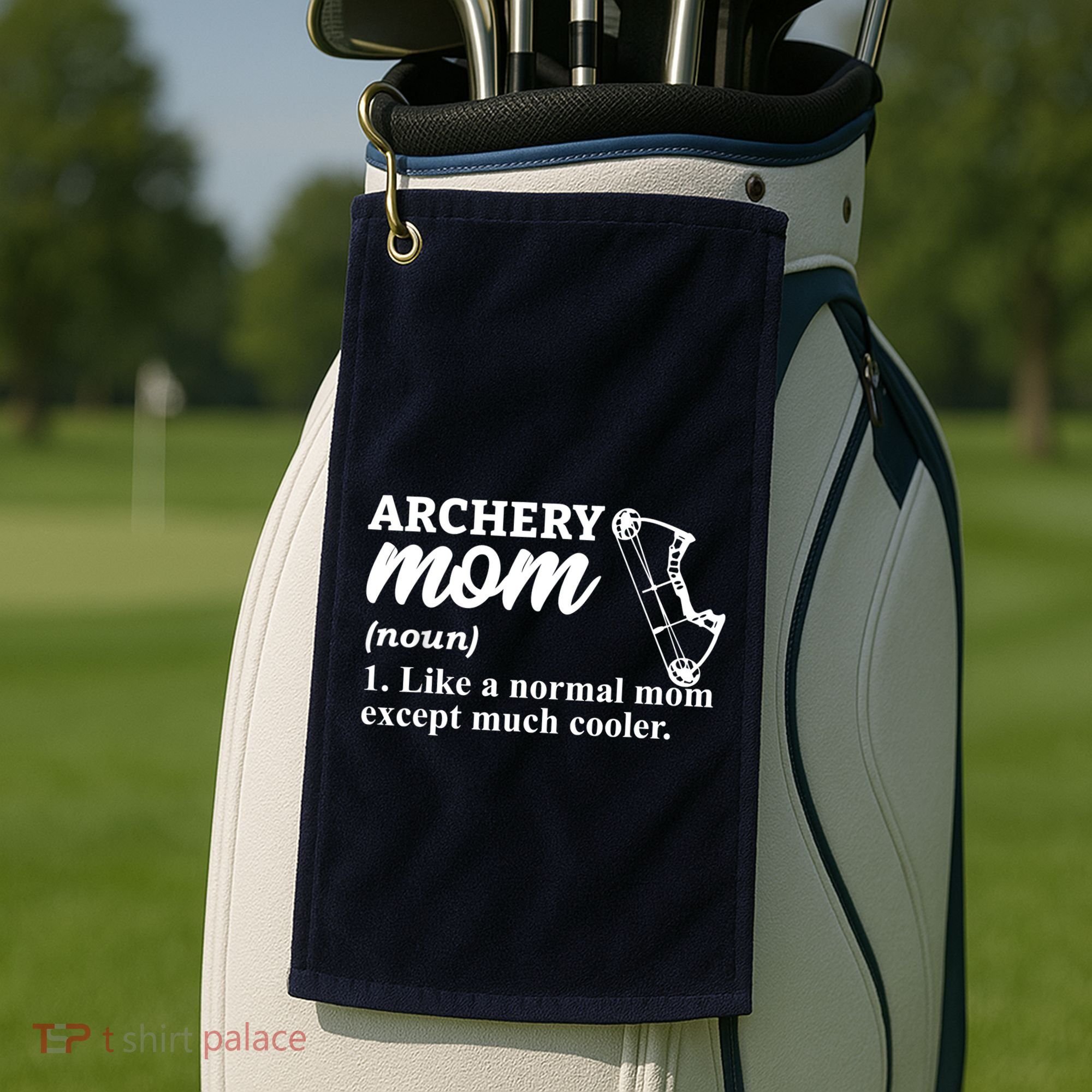 Archery Mom Definition Arrow Bow Hunting Golf Towel