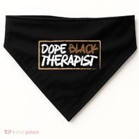 Afrocentric Melanin Dope Black Therapist Black Pride USA-Made Doggie Bandana thumb 0