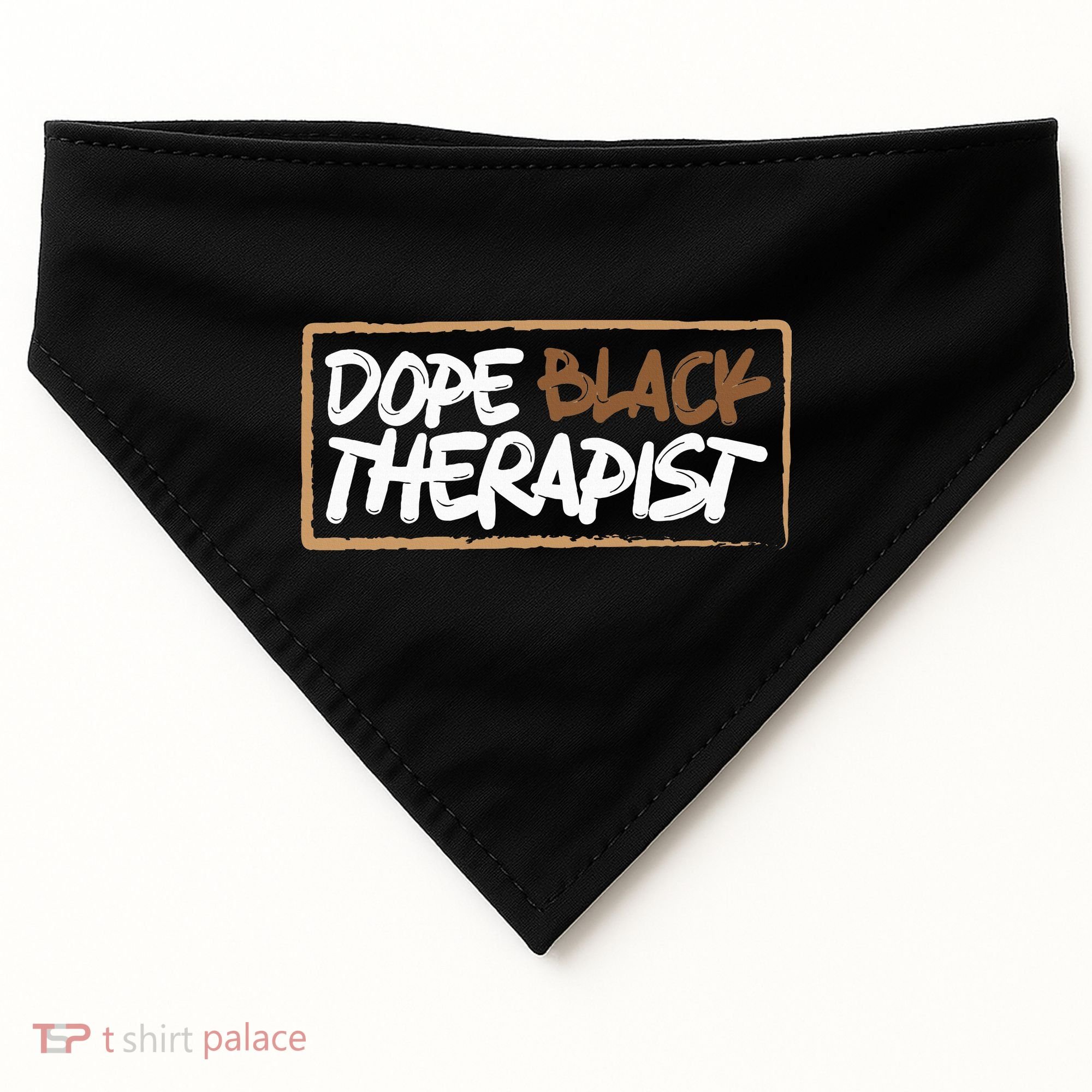 Afrocentric Melanin Dope Black Therapist Black Pride USA-Made Doggie Bandana