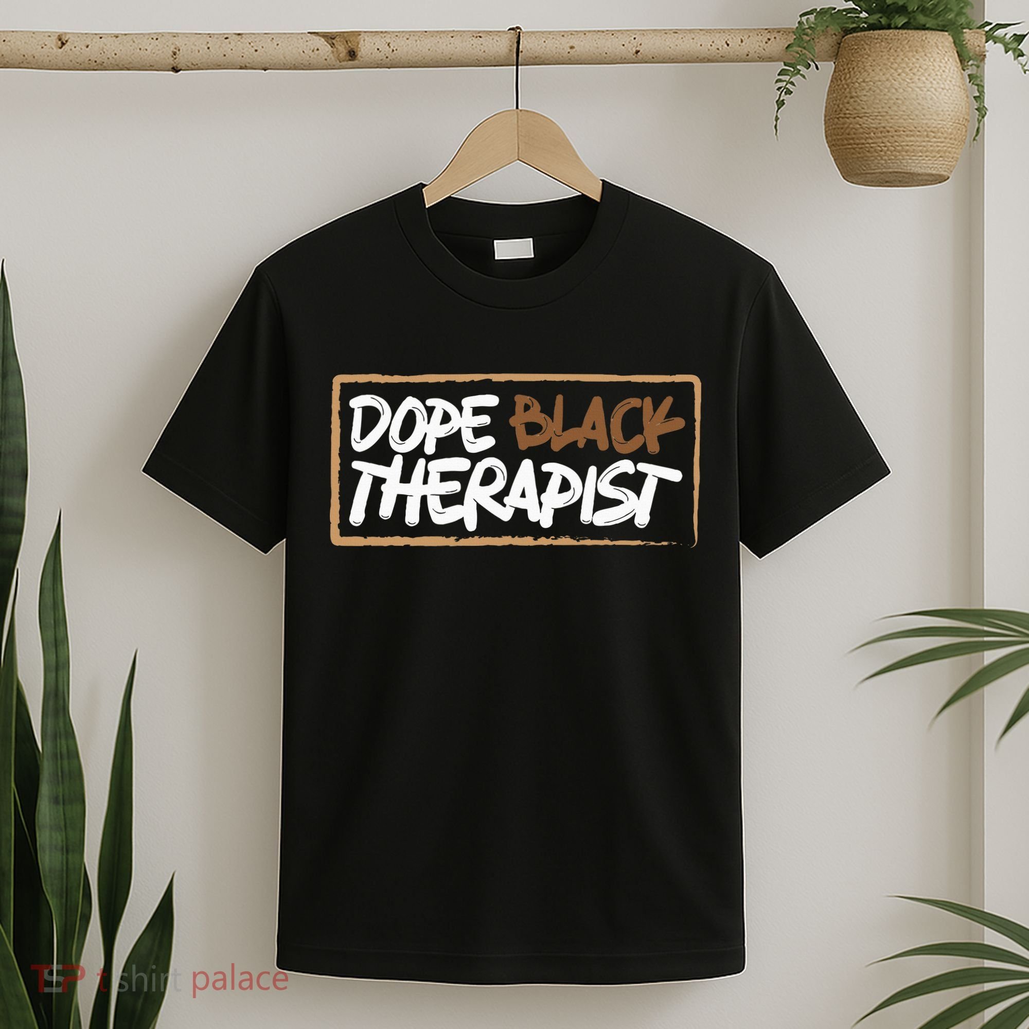 Afrocentric Melanin Dope Black Therapist Black Pride T-Shirt