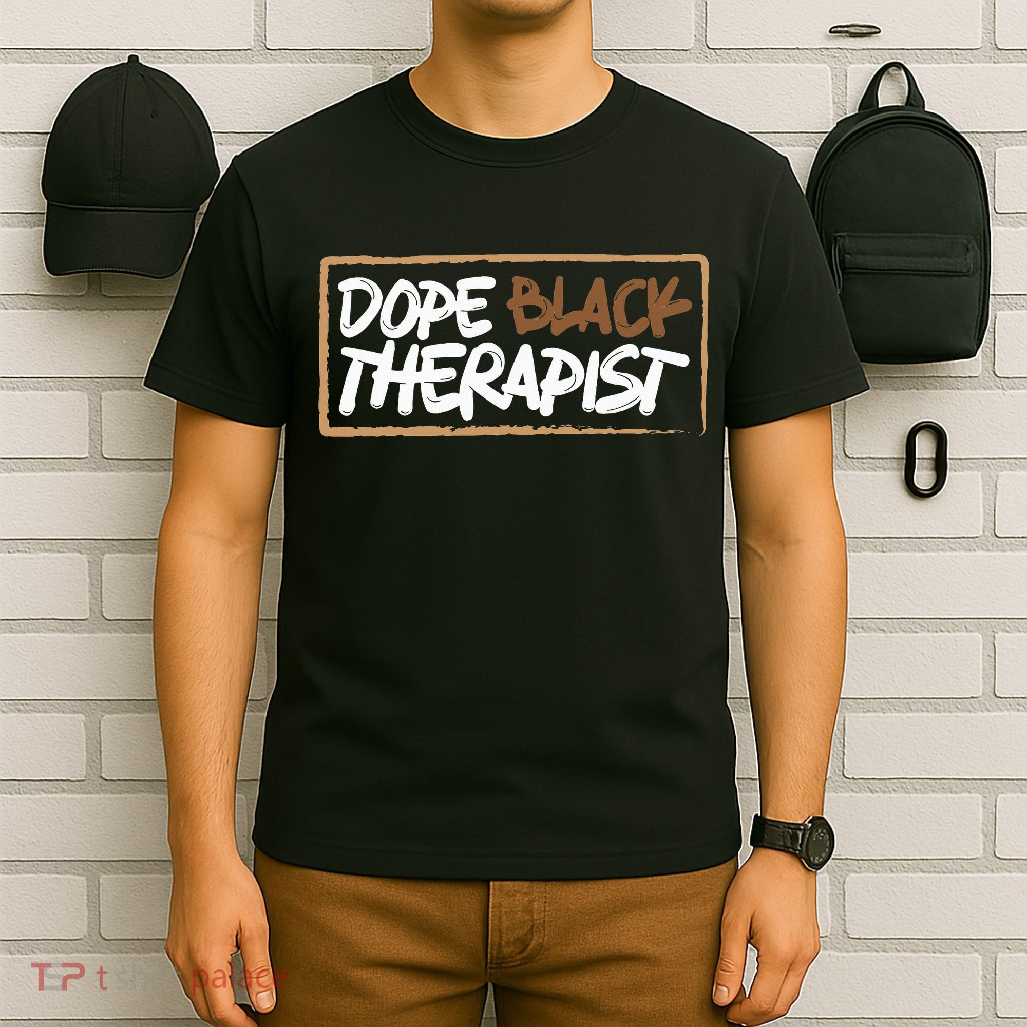 Afrocentric Melanin Dope Black Therapist Black Pride T-Shirt
