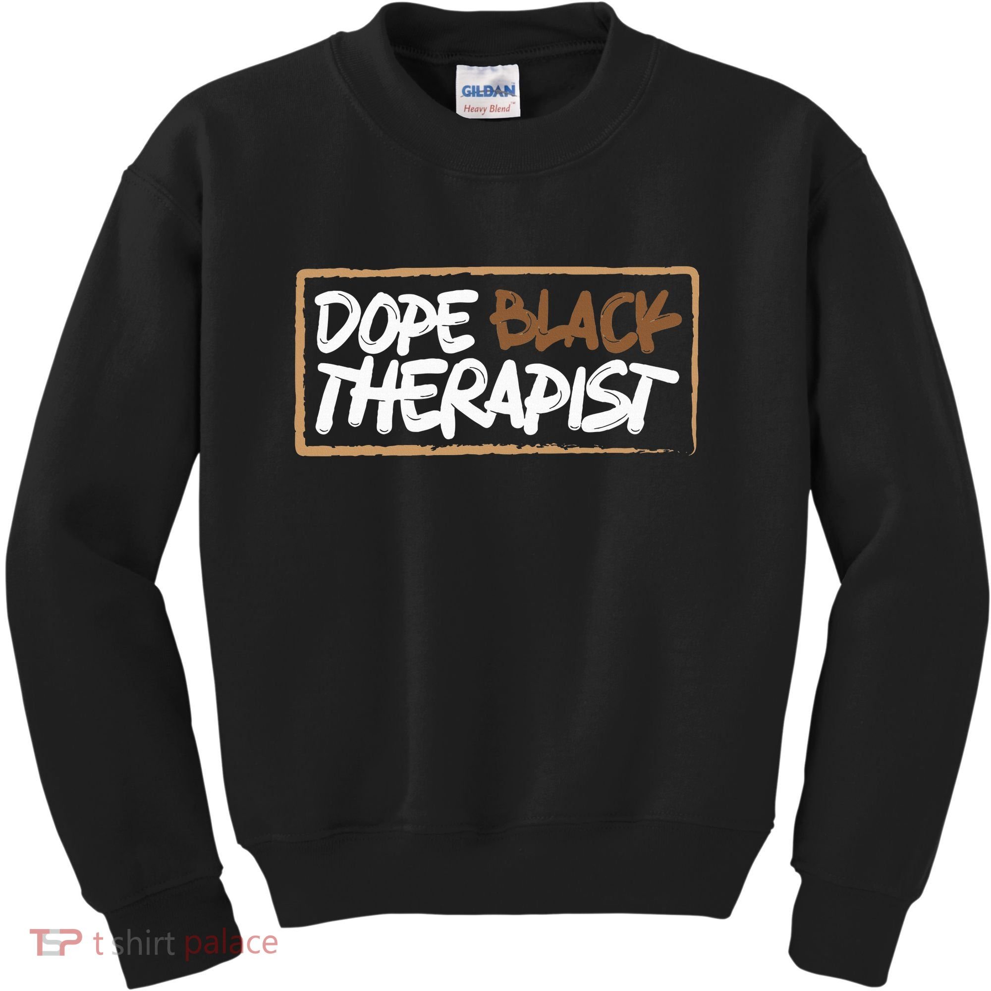 Afrocentric Melanin Dope Black Therapist Black Pride Kids Sweatshirt