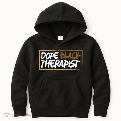 Afrocentric Melanin Dope Black Therapist Black Pride Kids Hoodie