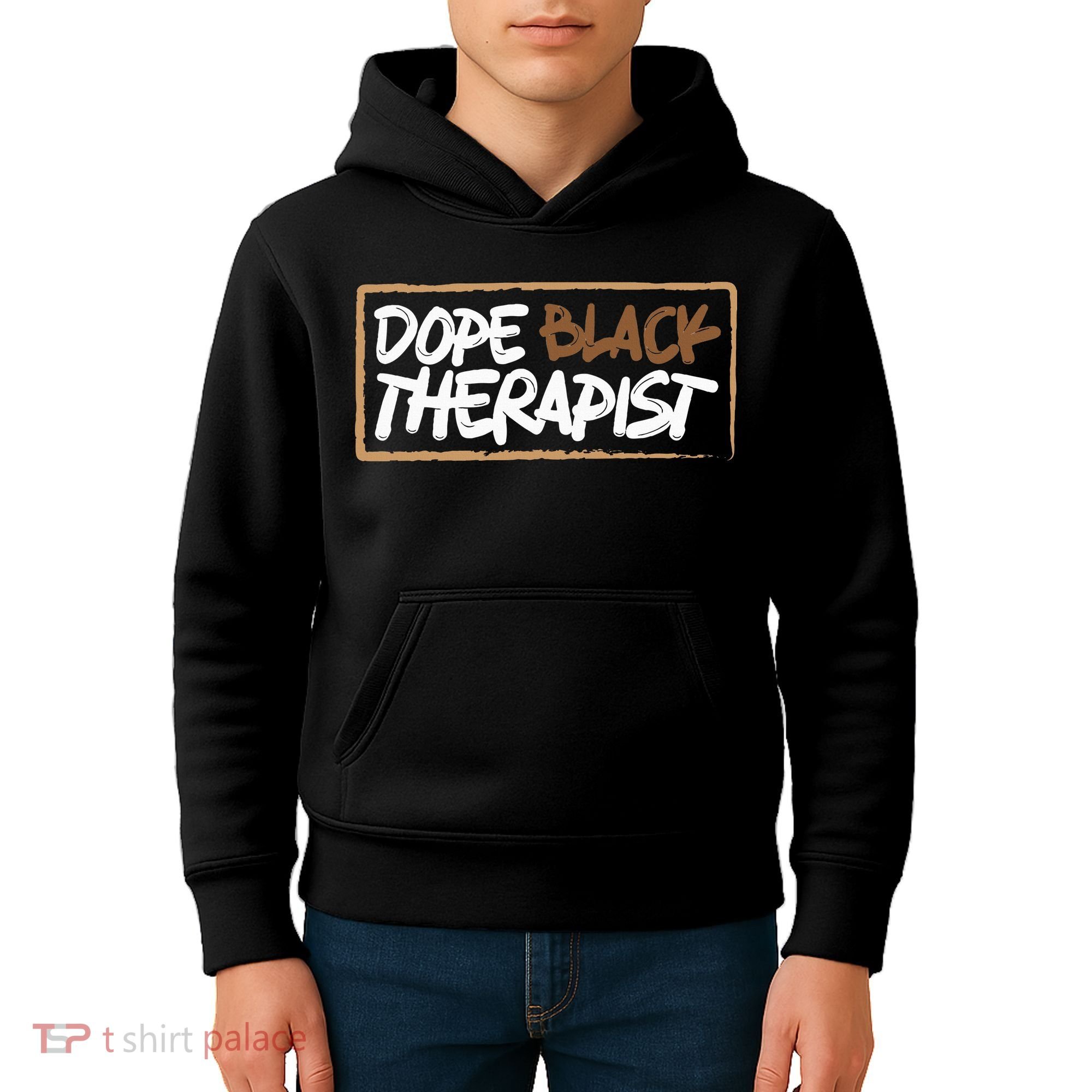 Afrocentric Melanin Dope Black Therapist Black Pride Kids Hoodie