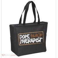 Afrocentric Melanin Dope Black Therapist Black Pride Tote Bag thumb 2