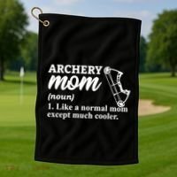 Archery Mom Definition Arrow Bow Hunting Gift Golf Towel thumb 1