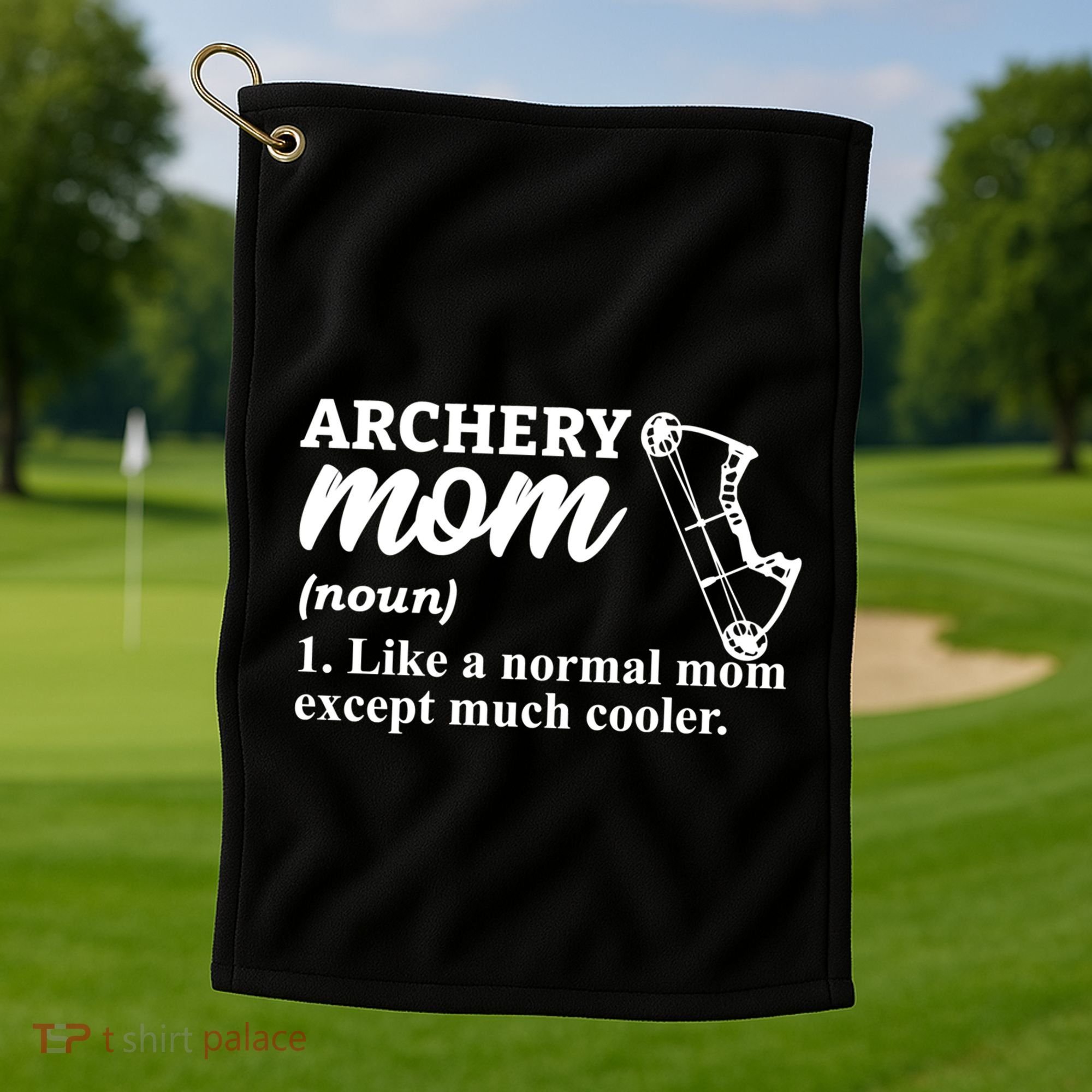 Archery Mom Definition Arrow Bow Hunting Gift Golf Towel