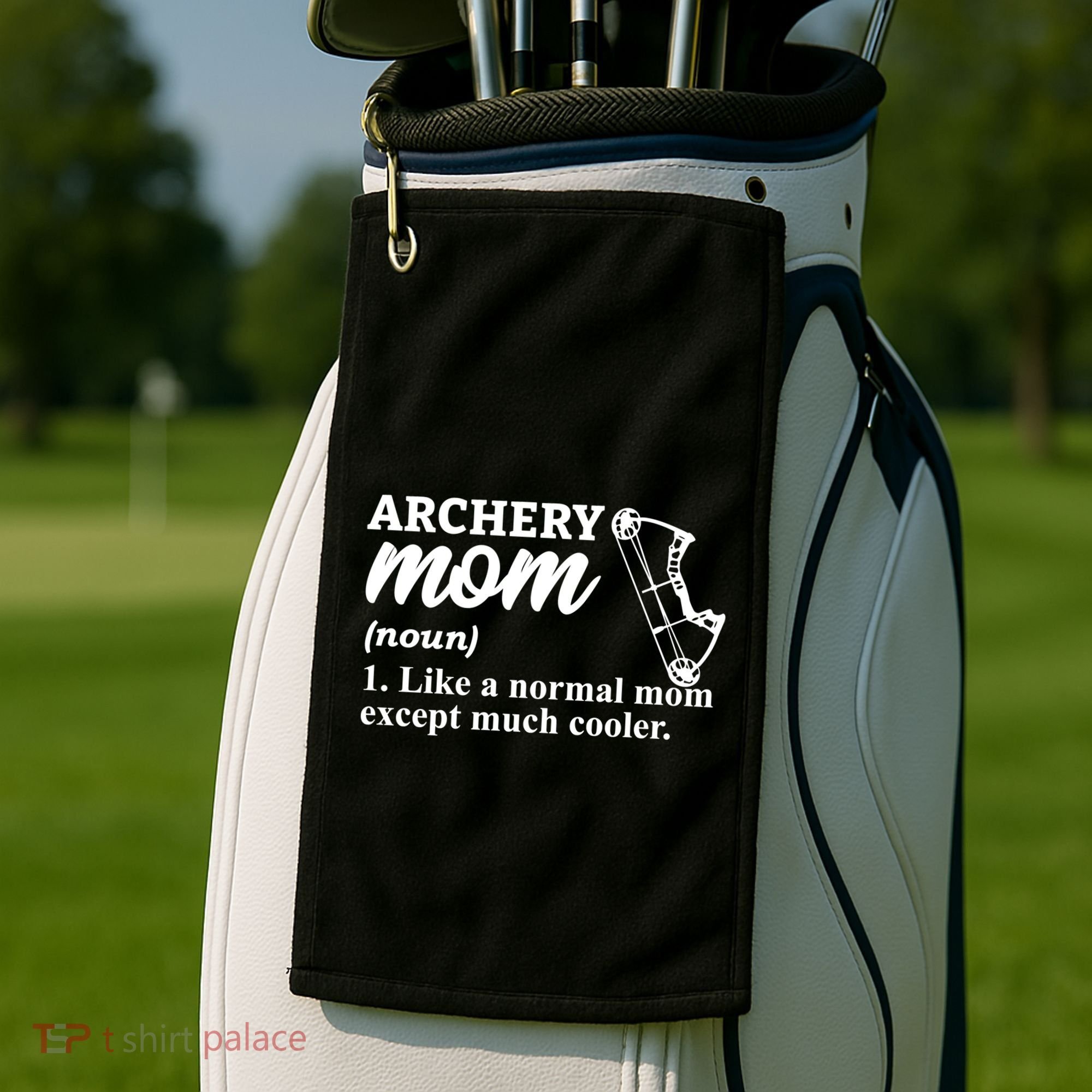 Archery Mom Definition Arrow Bow Hunting Gift Golf Towel