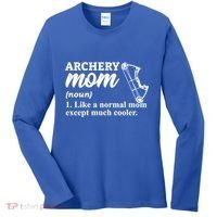 Archery Mom Definition Arrow Bow Hunting Gift Women's Long Sleeve Shirt thumb 0