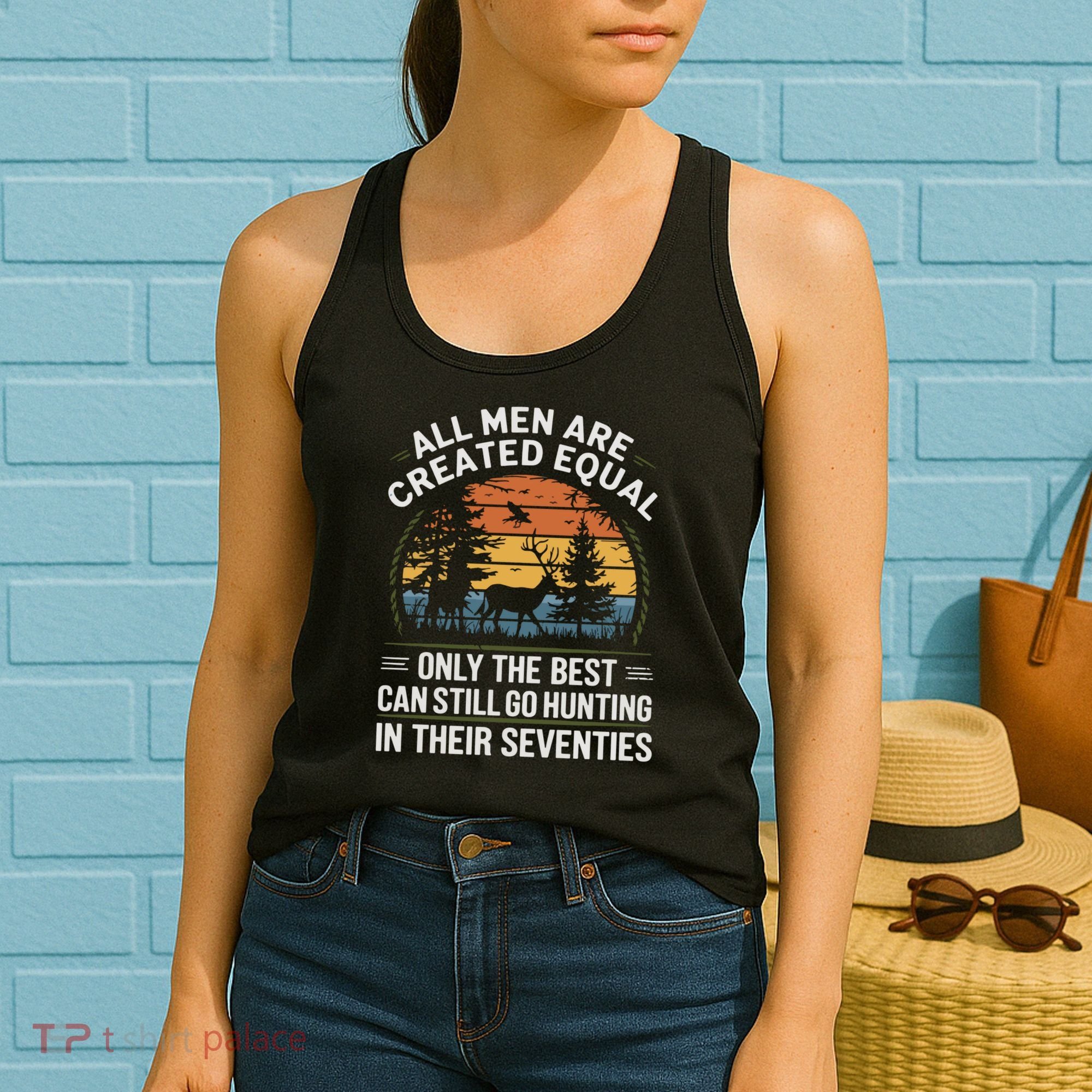 All M.En Equal Go Hunting In Seventies Outdoors Women's Tank Top