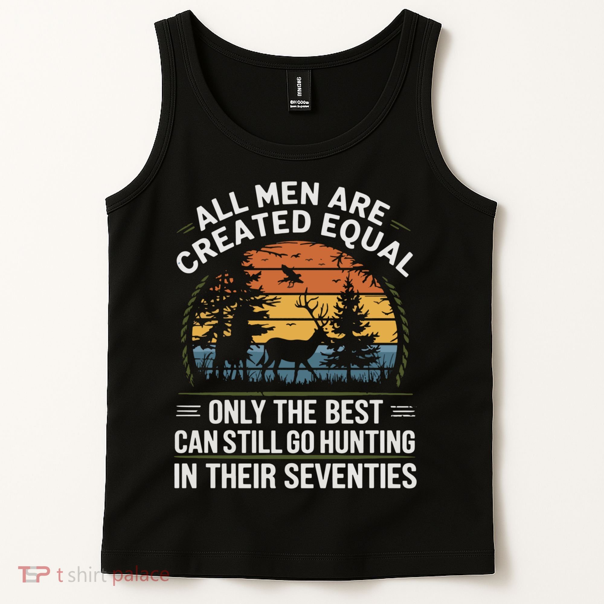 All M.En Equal Go Hunting In Seventies Outdoors Tank Top