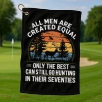 All M.En Equal Go Hunting In Seventies Outdoors Golf Towel thumb 1