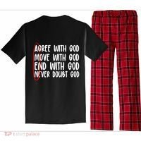 Agree Move End With God Never Doubt Amen God Front Back Pajama Set thumb 1