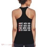 Agree Move End With God Never Doubt Amen God Front Back Women's Tank Top thumb 1