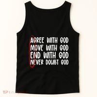Agree Move End With God Never Doubt Amen God Front Back Tank Top thumb 5