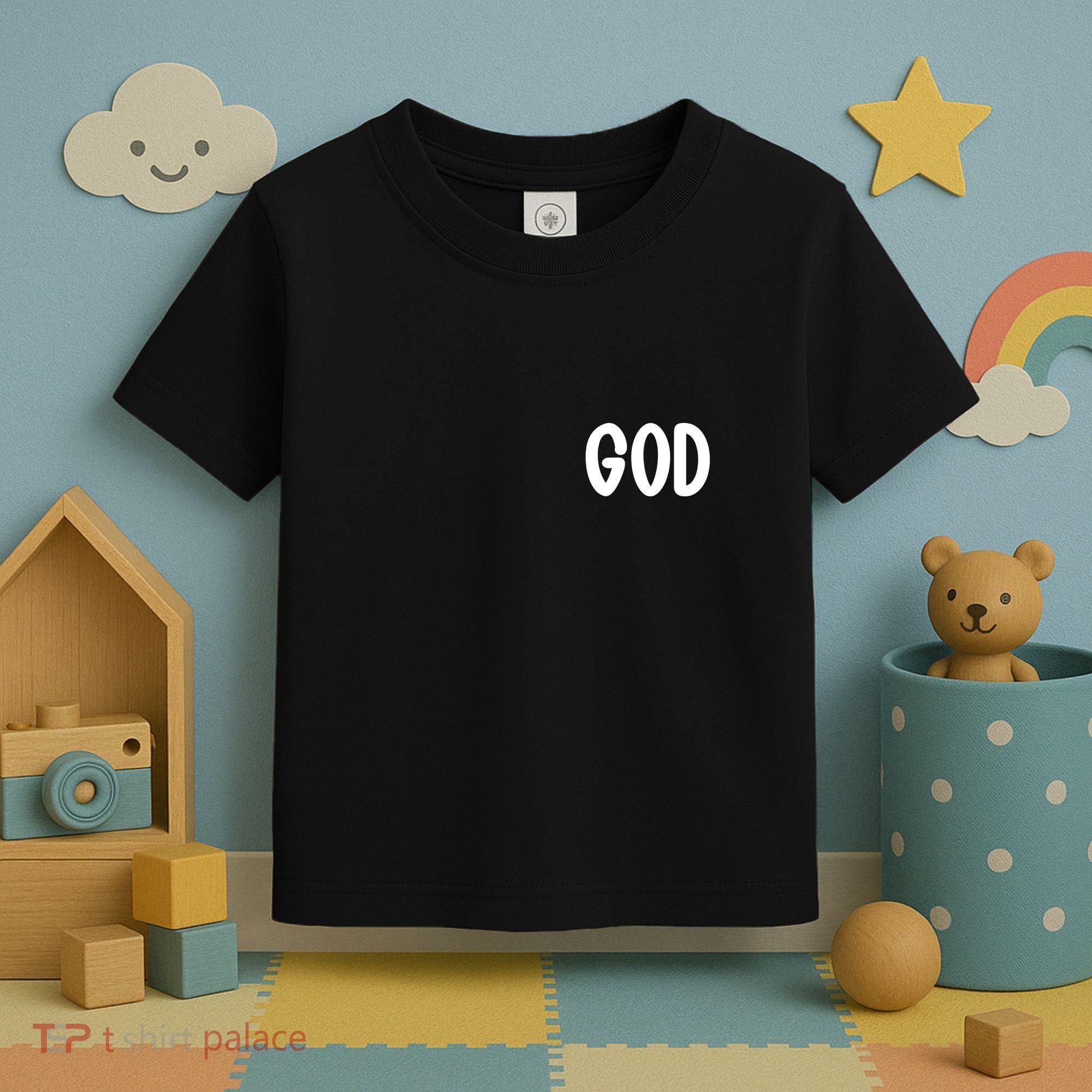Agree Move End With God Never Doubt Amen God Front Back Toddler T-Shirt