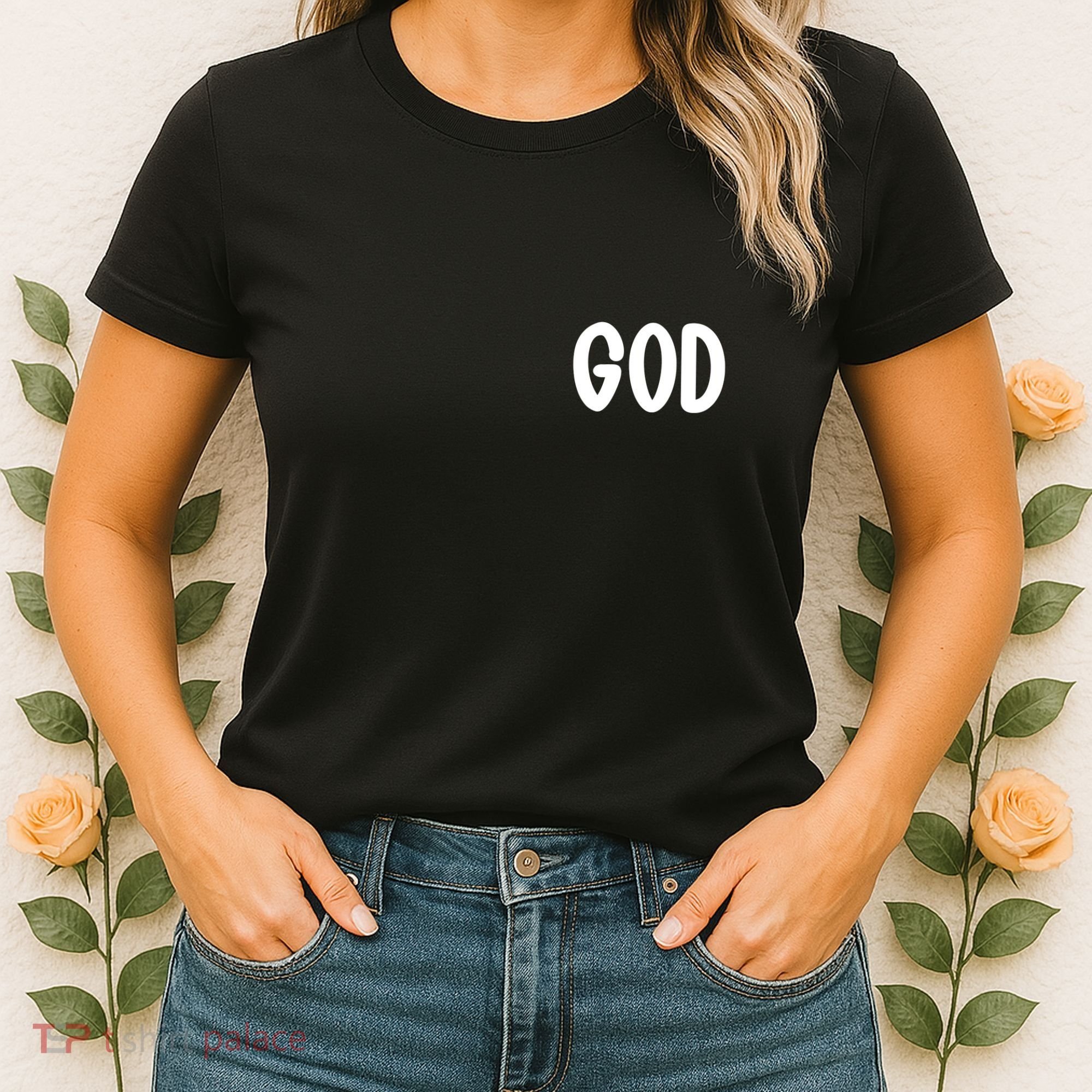 Agree Move End With God Never Doubt Amen God Front Back Women's T-Shirt