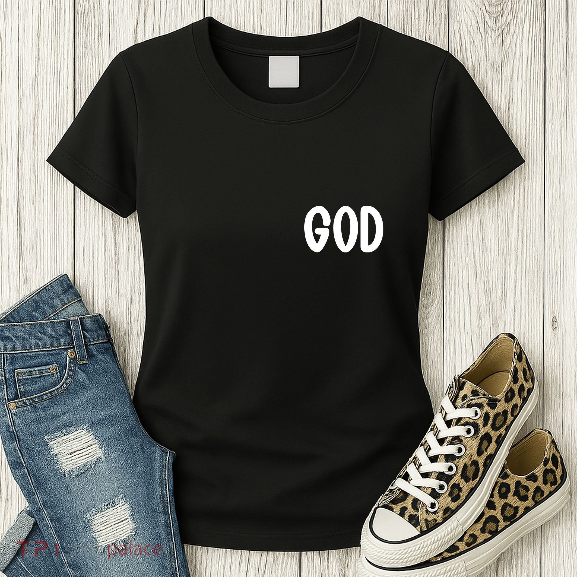 Agree Move End With God Never Doubt Amen God Front Back Women's T-Shirt