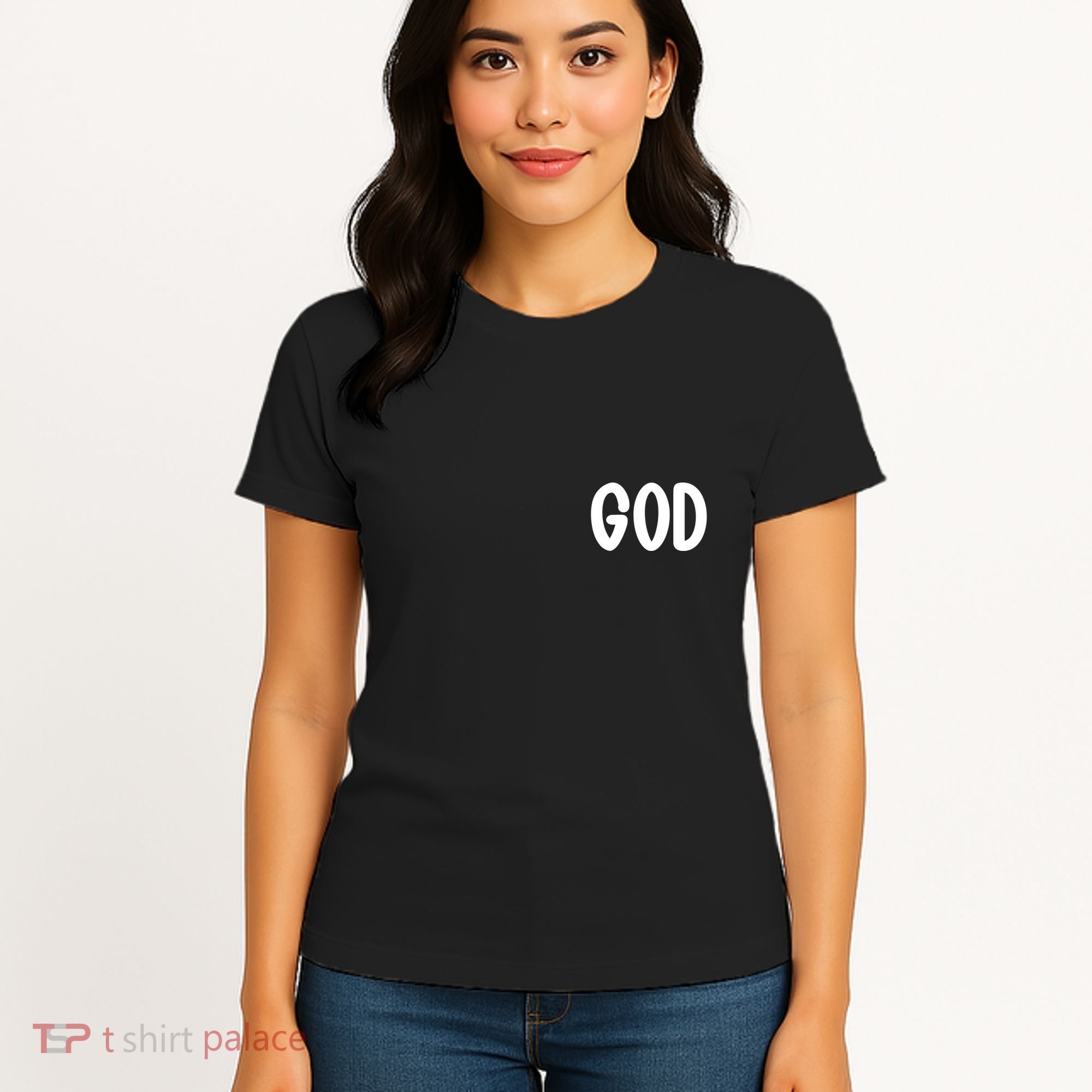 Agree Move End With God Never Doubt Amen God Front Back Women's T-Shirt