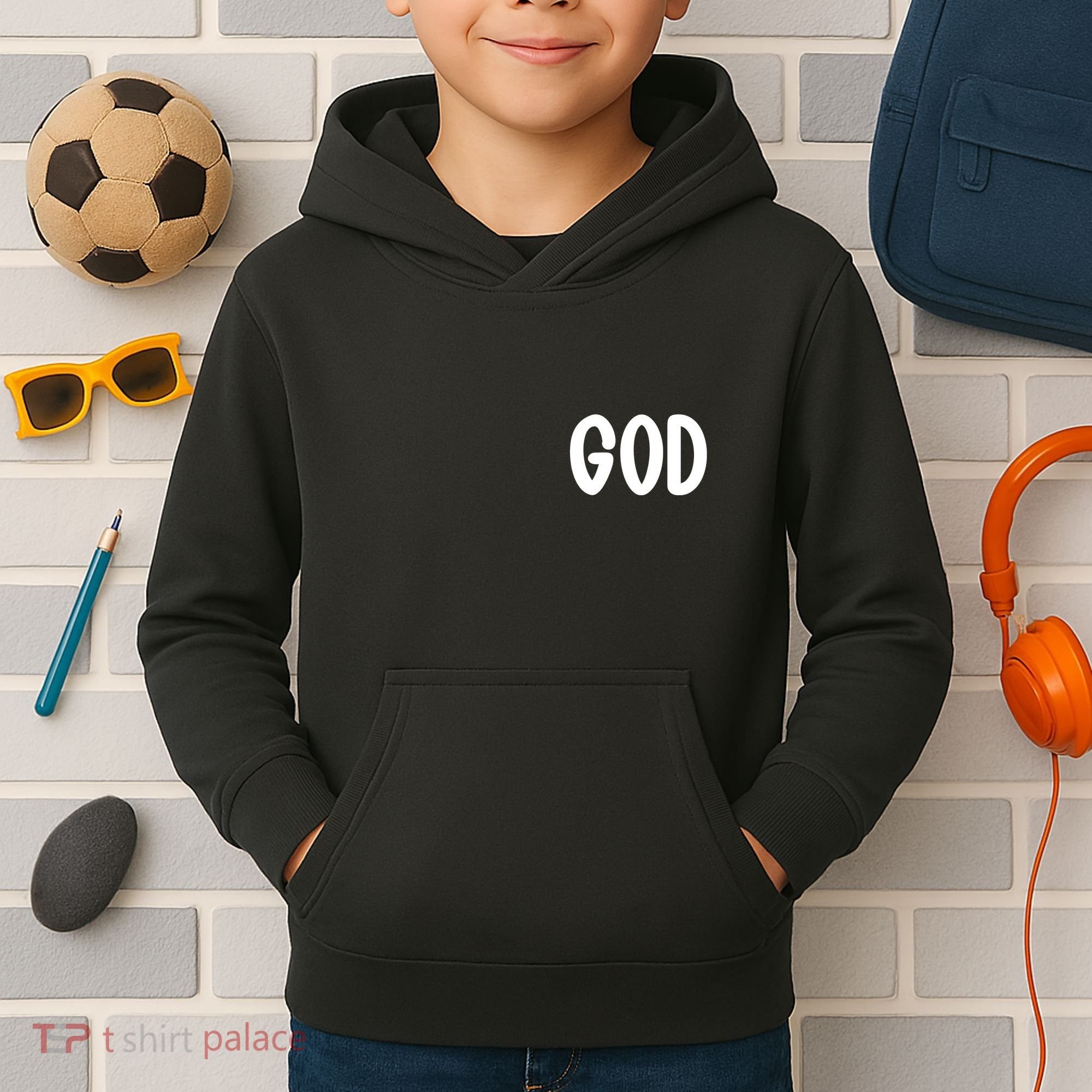 Agree Move End With God Never Doubt Amen God Front Back Kids Hoodie