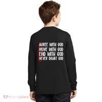 Agree Move End With God Never Doubt Amen God Front Back Kids Long Sleeve Shirt thumb 1