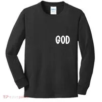 Agree Move End With God Never Doubt Amen God Front Back Kids Long Sleeve Shirt thumb 0