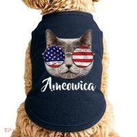 Ameowica America USA Cat Sunglasses Flag Doggie Tank thumb 0