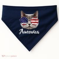 Ameowica America USA Cat Sunglasses Flag USA-Made Doggie Bandana thumb 0